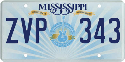 MS license plate ZVP343