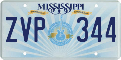 MS license plate ZVP344