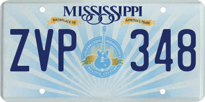 MS license plate ZVP348