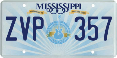 MS license plate ZVP357