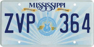 MS license plate ZVP364