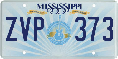 MS license plate ZVP373