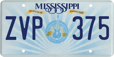 MS license plate ZVP375