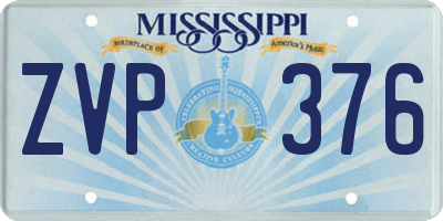 MS license plate ZVP376