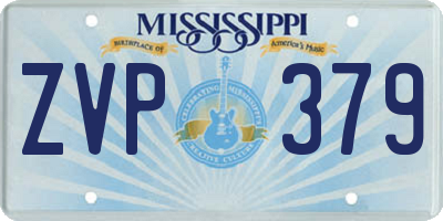 MS license plate ZVP379