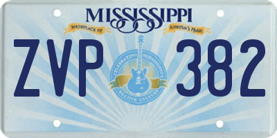 MS license plate ZVP382