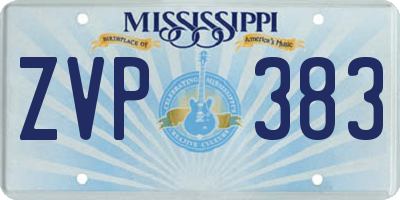 MS license plate ZVP383