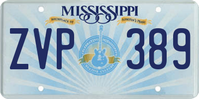 MS license plate ZVP389
