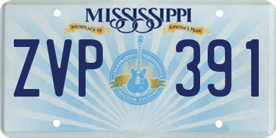 MS license plate ZVP391