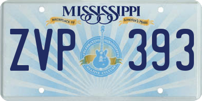 MS license plate ZVP393