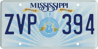 MS license plate ZVP394