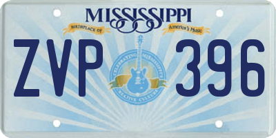 MS license plate ZVP396