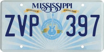 MS license plate ZVP397