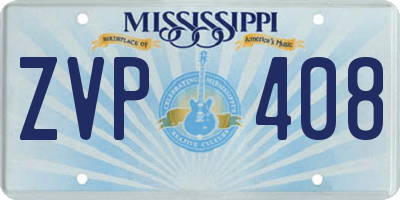 MS license plate ZVP408