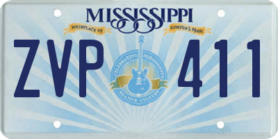 MS license plate ZVP411