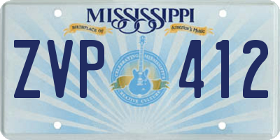 MS license plate ZVP412