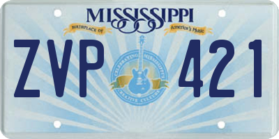 MS license plate ZVP421