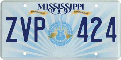 MS license plate ZVP424