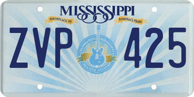 MS license plate ZVP425