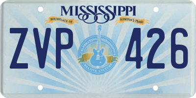 MS license plate ZVP426