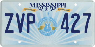 MS license plate ZVP427