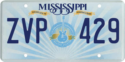 MS license plate ZVP429
