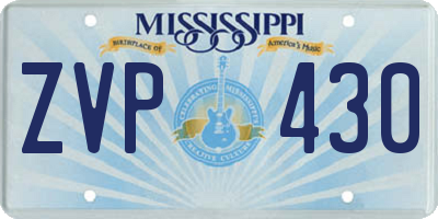 MS license plate ZVP430