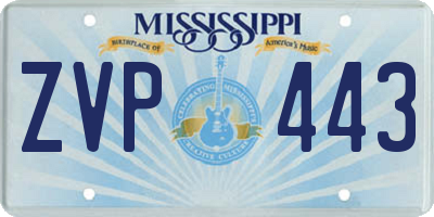 MS license plate ZVP443