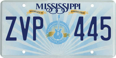 MS license plate ZVP445
