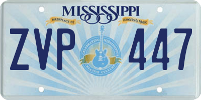 MS license plate ZVP447