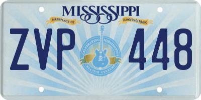 MS license plate ZVP448