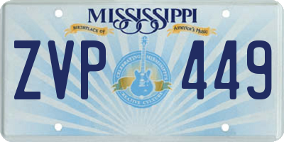 MS license plate ZVP449
