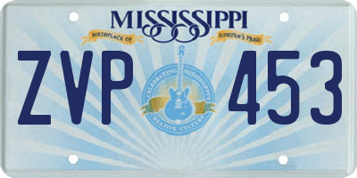 MS license plate ZVP453