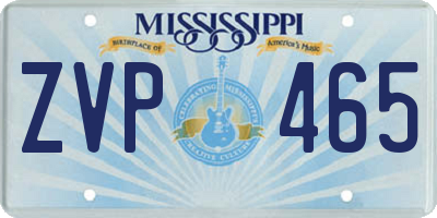 MS license plate ZVP465