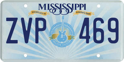 MS license plate ZVP469