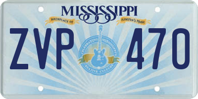 MS license plate ZVP470