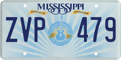 MS license plate ZVP479