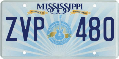 MS license plate ZVP480