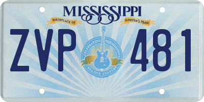 MS license plate ZVP481