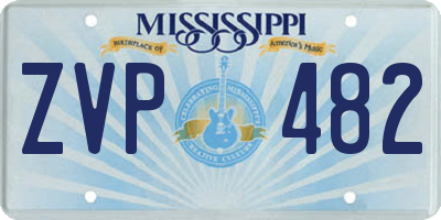 MS license plate ZVP482