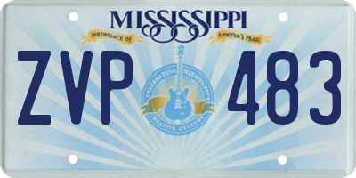 MS license plate ZVP483