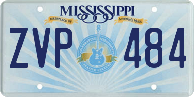 MS license plate ZVP484