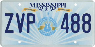 MS license plate ZVP488