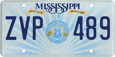 MS license plate ZVP489