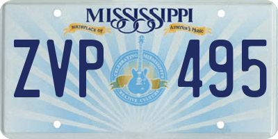 MS license plate ZVP495