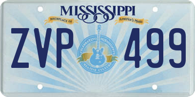 MS license plate ZVP499