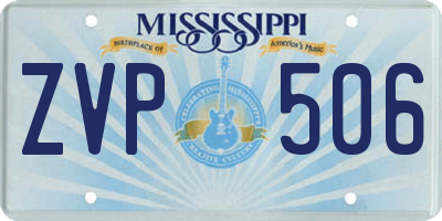 MS license plate ZVP506