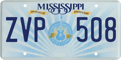 MS license plate ZVP508