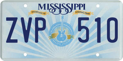MS license plate ZVP510