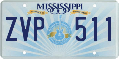 MS license plate ZVP511